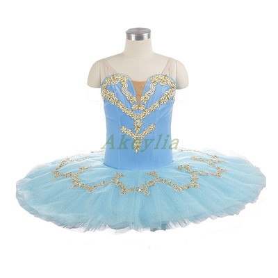儿童蓝鸟tutu蓬蓬纱裙天鹅表演