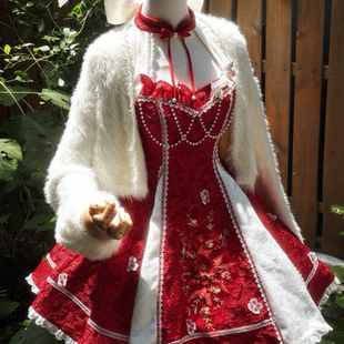 【醉芙蕖】原创中华风lolita晓山青国风馆粉色汉元素连衣裙