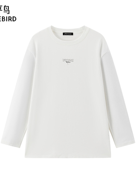 【商场同款】太平鸟 25春秋季新款刺绣字母韩版长袖T恤A1CPF1138