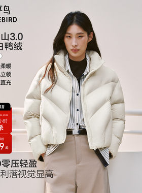 太平鸟15D发热立领羽绒服女