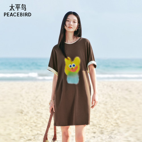 太平鸟新款Jon Burgerman联名可露丽短袖T恤连衣裙品质A3FAF2323