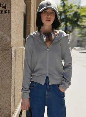 太平鸟女装冬季款软糯针织连帽卫衣A1CRE4293