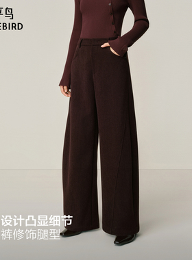 【商场同款】太平鸟2025年冬季新款廓形茧型弯刀休闲裤A1GBF4431