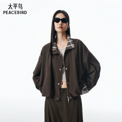 太平鸟通勤夹克廓型短外套