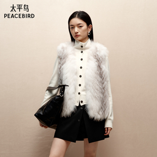 马甲A1ADF4318 太平鸟斯拉夫女孩甄稀狐狸毛皮草无袖 商场同款