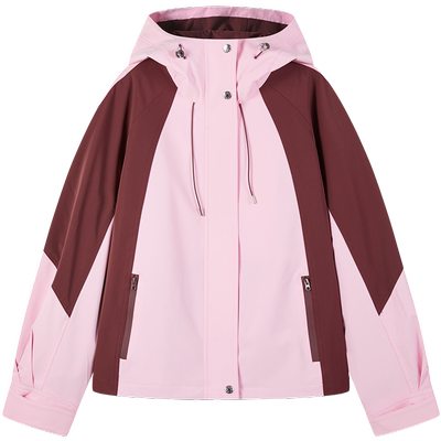 【张婧仪同款】太平鸟女装秋季款三合一撞色外套A3BBE3502