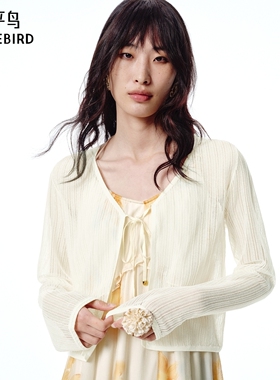 【商场同款】太平鸟女装2025年夏季新款薄披型线开衫A1EDF2510