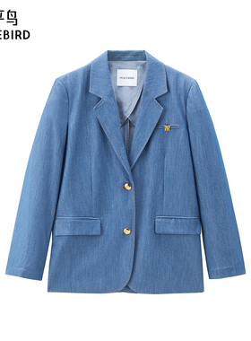 太平鸟女装年秋季款百搭仿牛仔西装A1BAE3229*