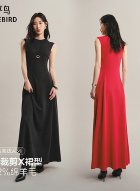 【秀场同款】太平鸟商场连衣裙可机洗羊毛针织仙女裙A1FAF3426