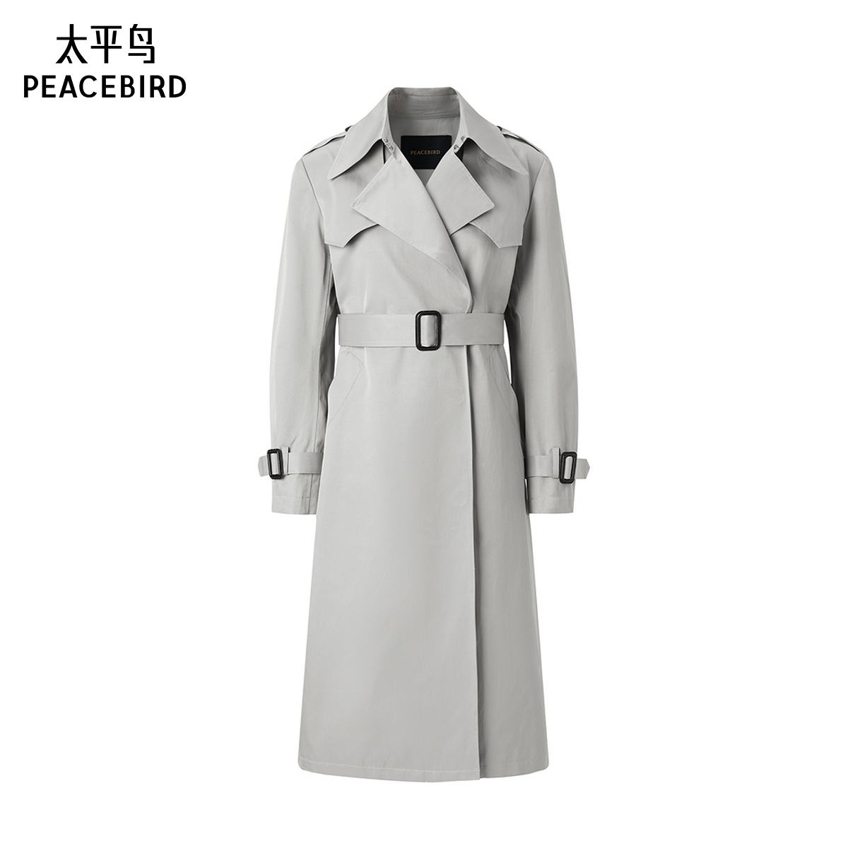 品质长款风衣PEACEBIRD/太平鸟