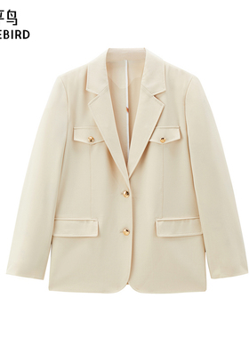 太平鸟女装年秋季款品质休闲西装A1BAE3230*