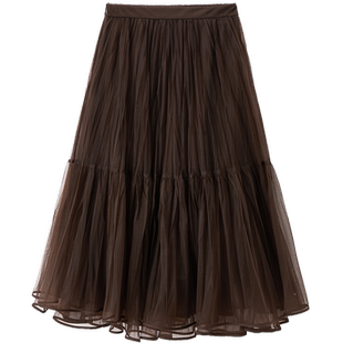 太平鸟女装年春季款气质优雅网纱裙A1GFE1509