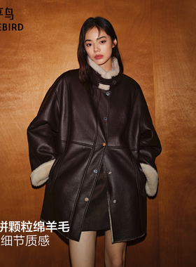【商场同款】太平鸟羊毛皮草外套斯拉夫女孩品质拼接PUA1ADF4419