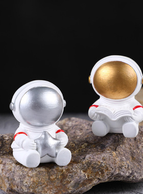 厂家直销创意太空人宇航员手机支架小摆件树脂礼物儿童房间礼物