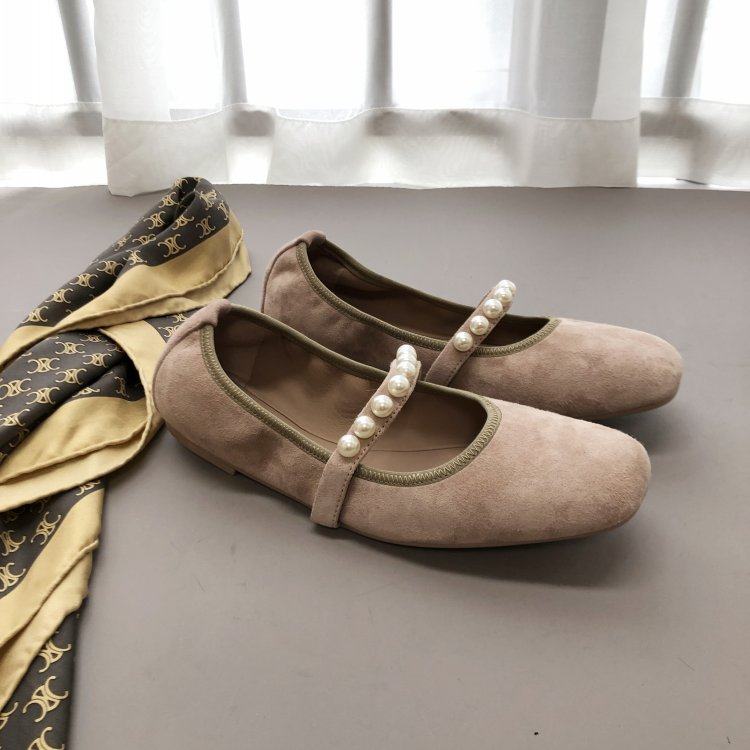断码清~舒适法式甜美SW BY柔软羊皮珍珠平底芭蕾玛丽珍单鞋,女鞋,时尚芭蕾鞋,淘宝优惠券,粉丝福利购,淘宝优惠卷