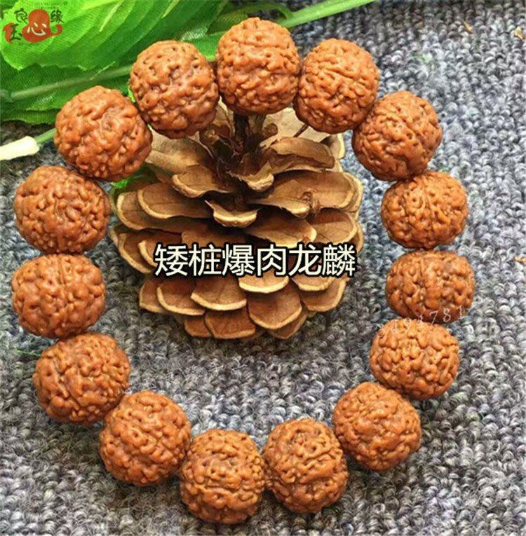 天然原籽龙鳞纹大金刚 草莓手串矮桩小金刚菩提子男女爆肉麒麟纹