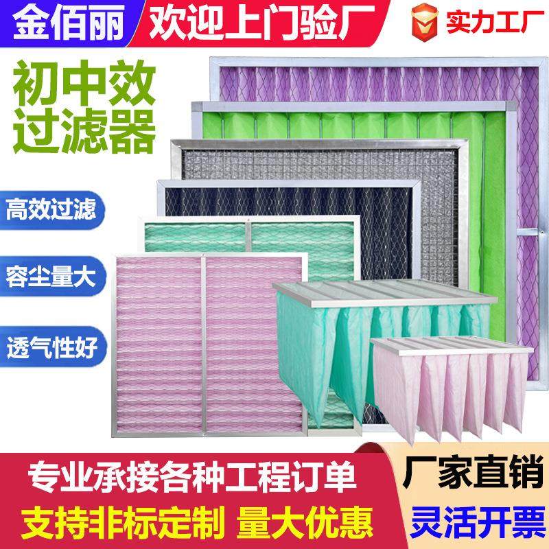 初效过滤器空气防尘滤网空调纸框活性炭不锈钢板式过滤网工业用