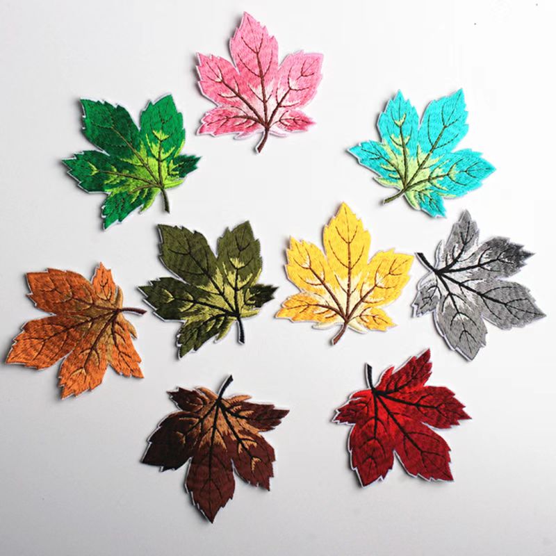枫叶自粘布贴灰色无痕装饰贴花