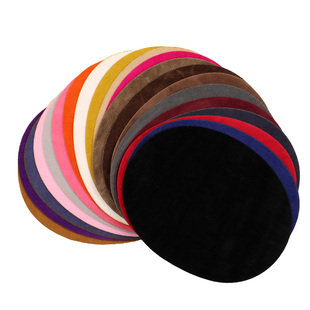 贴布西服夹克毛衣装 饰植绒皮绒椭圆熨烫背胶裁片肘膝部补丁贴布贴