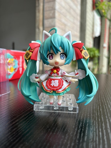 初音未来国产Q版GSC粘土人1777 招财初音 未来 miku 可动手办