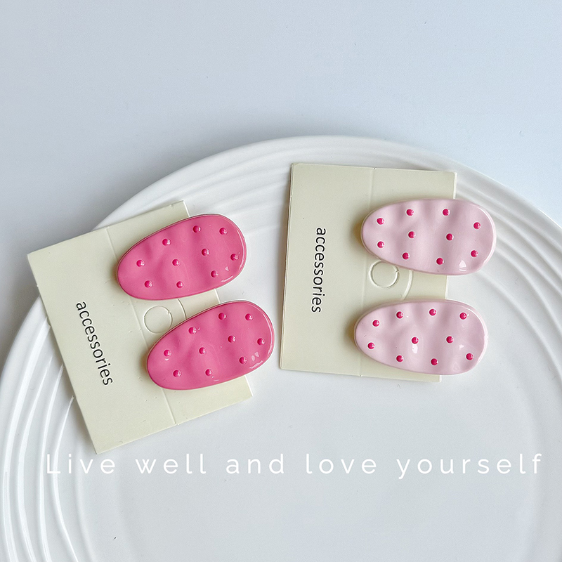 日韩儿童发夹波点水滴刘海夹