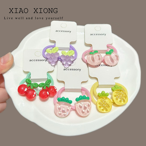 儿童发绳草莓葡萄头绳