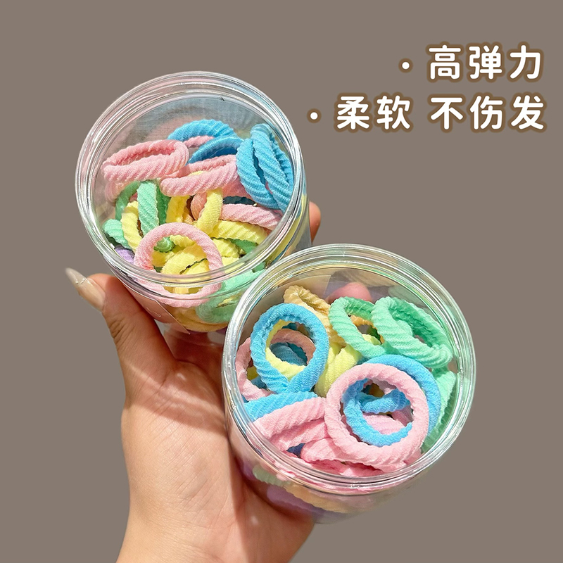 宝宝拇指发圈小女孩女童发量少扎辫子不伤发皮筋高弹力糖果色头绳