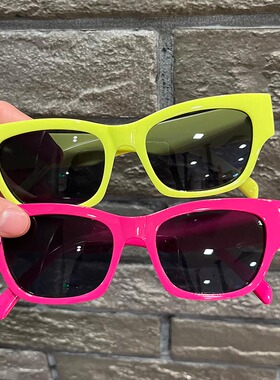 方形蓝色墨镜网红时尚个性眼镜