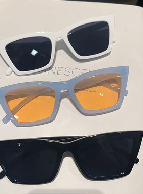 新款个性方形同款黑色素颜高级简约风墨镜女ins潮流眼镜搭配时尚