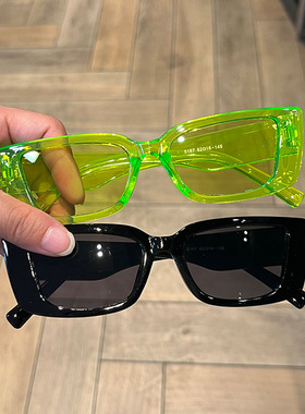 果冻色墨镜男女潮太阳镜凹造型