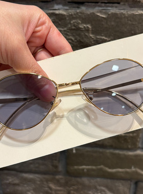 2026新款欧美小框金属太阳镜圆形复古弯脚墨镜水滴海洋片太阳眼镜