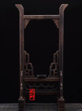 宝剑架 鸡翅木立式实木剑架 落地立式雕花镂空剑架 摆件装饰用品