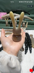 兔兔莲蓬珠珠38珠长10宽3.6厚2.9鼻距2.1