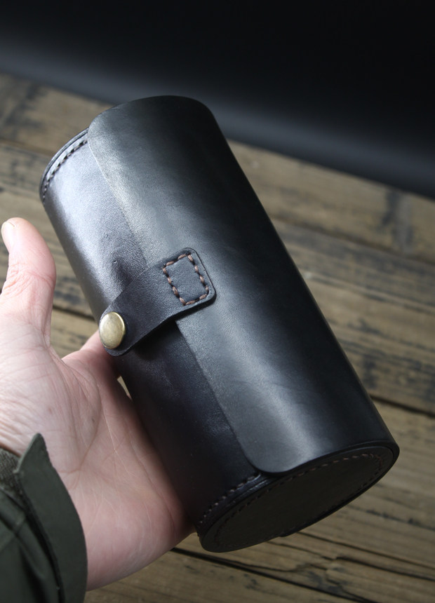 手工定制 头层牛皮植鞣革真皮笔盒手镯皮盒手表盒收纳盒彩铅笔筒