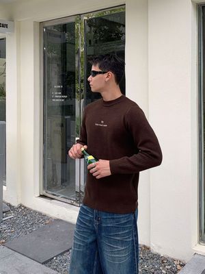 -G NOHASHTAG 2025新款男士长袖T恤时尚潮流新版小板毛衣