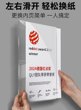 亚克力照片展示墙简介展示牌广告宣传展示板信息a4a3形象墙公示栏