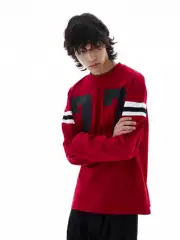 Tailang's Shop Autumn American Jersey Style Long Sleeve T-Shirt for Men, High-End Niche Loose Design Top for Couples