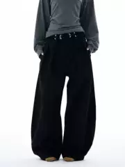 Tailang's Shop Features American-Style Design, Niche Pleated Striped Dress Pants for Men, with a High-End, Cool, and Old-Money Style, Suitable for Couples