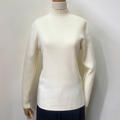 Time RoaD/汤米诺极简风高领坑条毛衣女修身加绒打底衫针织衫内搭