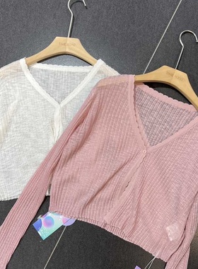 Time RoaD/汤米诺2025夏冰丝防晒针织衫百搭显廋短款T28231161224