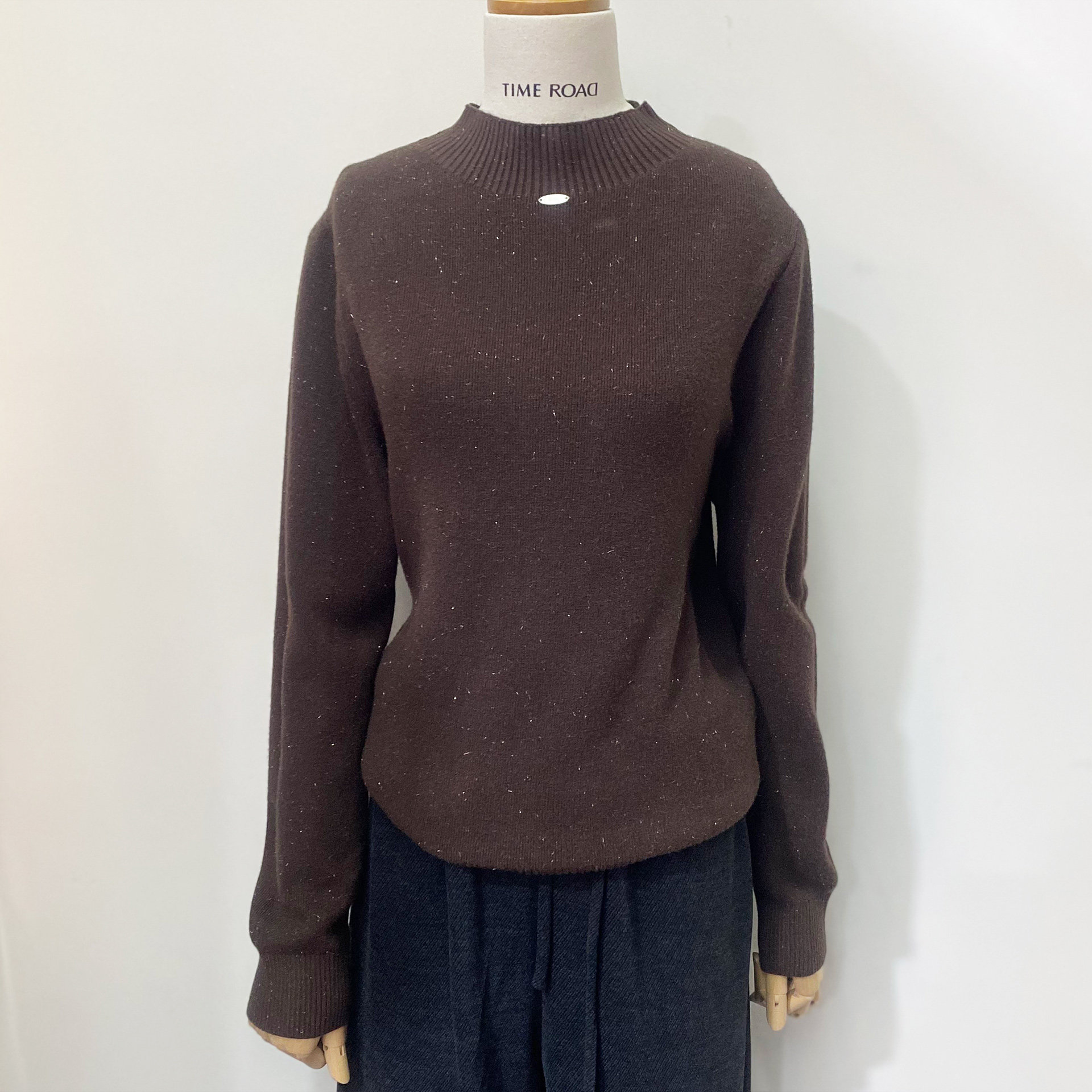 半高领套头加绒针织衫女2025冬