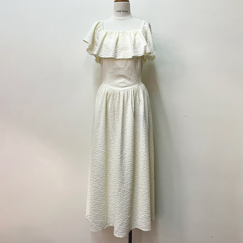 汤米诺法式复古荷叶边连衣裙