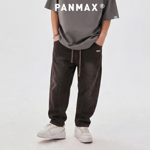 阔腿复古牛仔裤PANMAX潮牌男装
