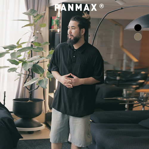 冰丝短袖POLOPANMAX大码男宽松
