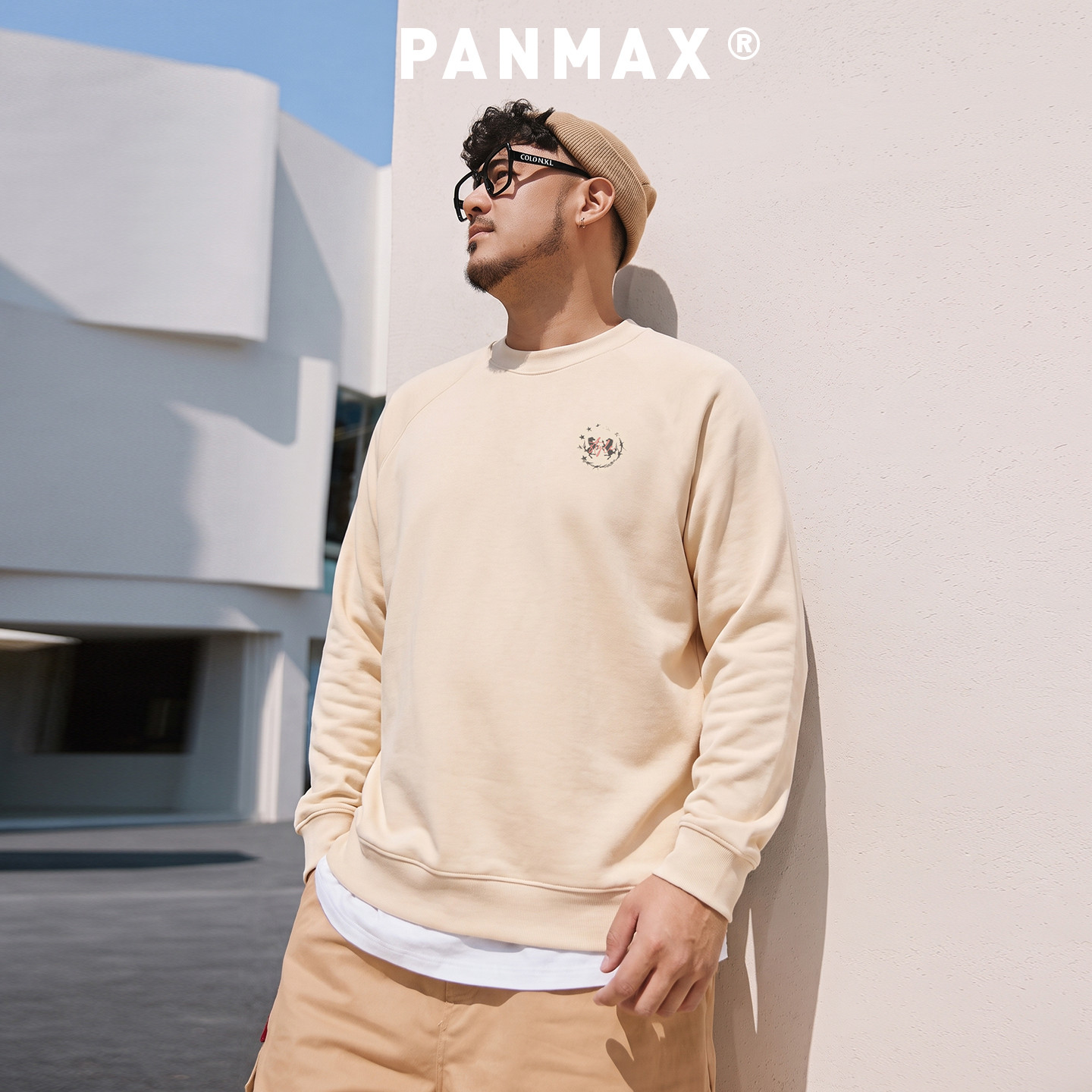 PANMAX潮牌大码男长袖套头卫衣