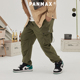裤 PANMAX潮牌大码 山系束脚裤 高街垂坠感加大显瘦休闲工装 男装 工装
