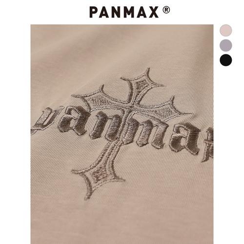 刺绣短袖T恤PANMAX大码男夏季