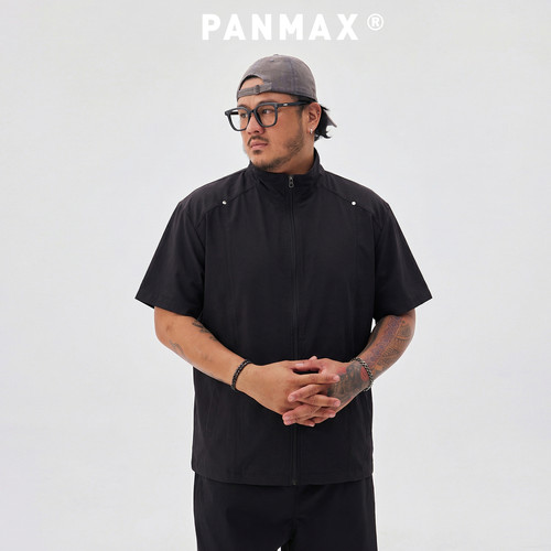 机能铆钉拉链T恤PANMAX大码