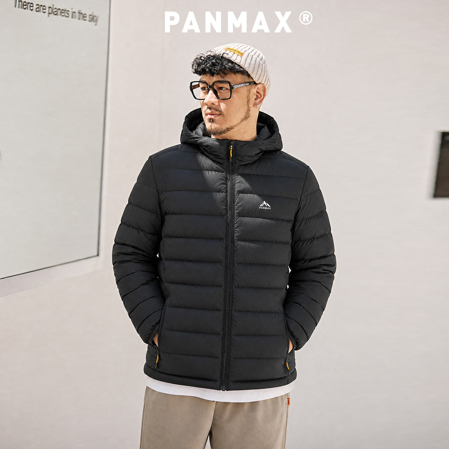 PANMAX潮牌大码冬季保暖防风棉服男连帽轻便便携外套潮流男装棉衣