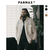 男装 春季 新款 PANMAX潮牌大码 宽松休闲潮流长袖 翻领衬衣外套